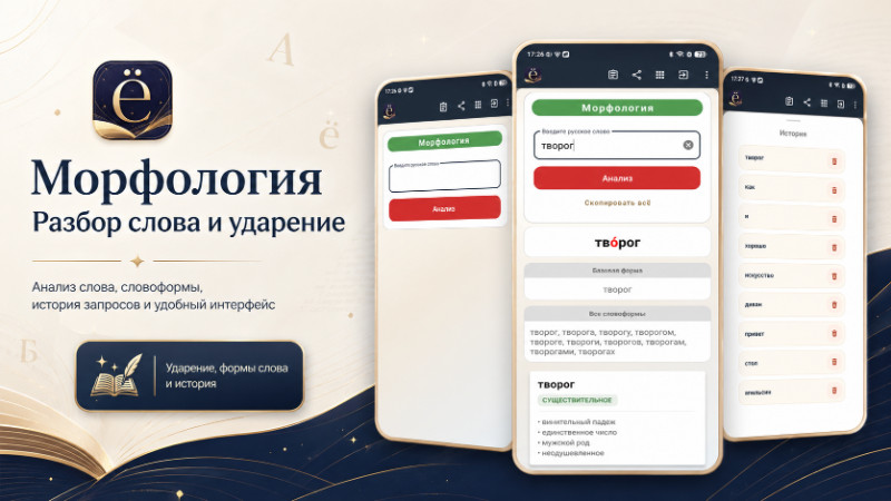 Морфология: разбор слова и ударение